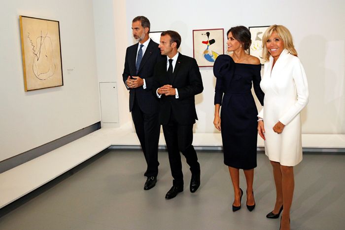 Los gestos que demuestran la buena sintonía entre la reina Letizia y Brigitte Macron