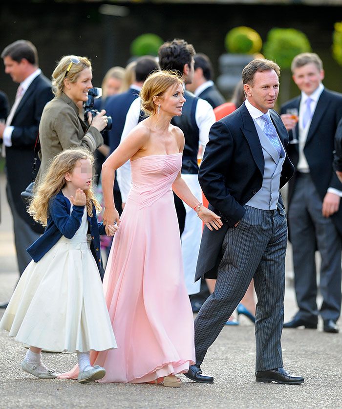 Geri Halliwell con su marido Christian Horner y su hija Bluebell