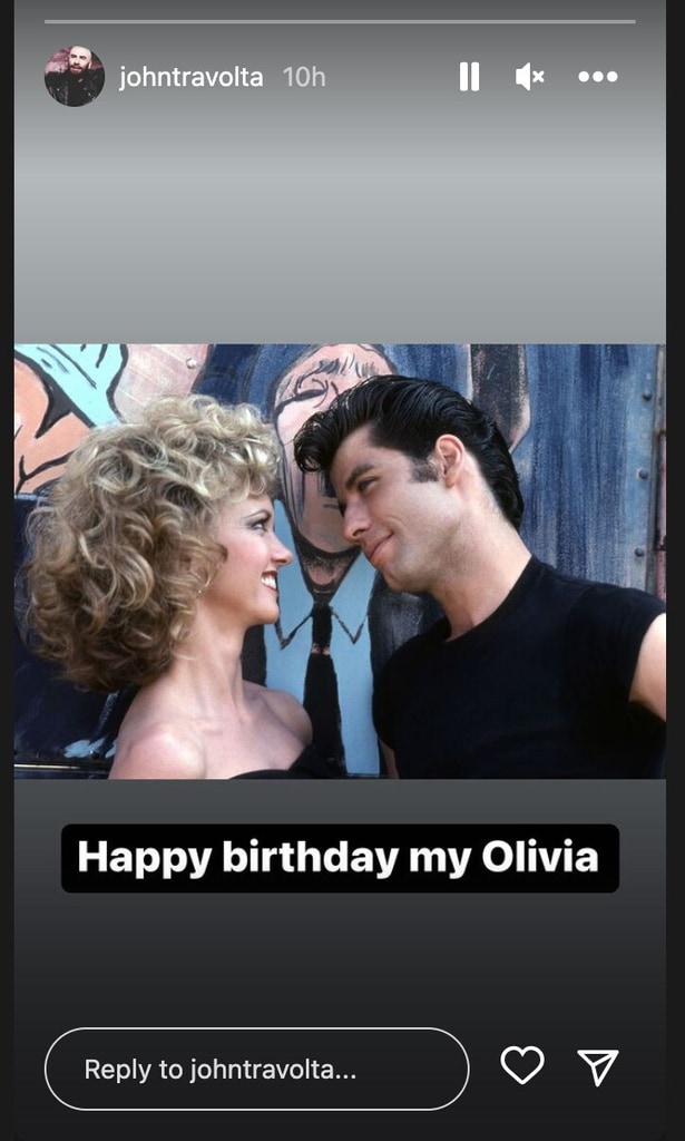 John Travolta birthday tribute Olivia Newton-John