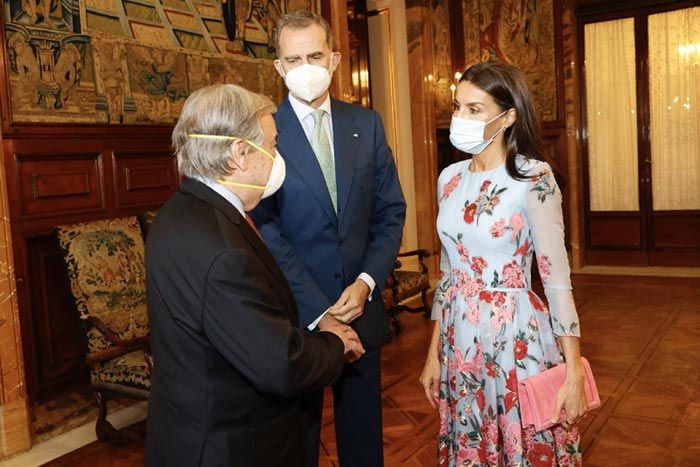 Los Reyes ofrecen un almuerzo en honor del Secretario General de Naciones Unidas, António Guterres, en el Palacio Real de Madrid