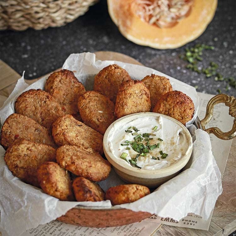 'Nuggets' vegetales (calabaza + verduras)