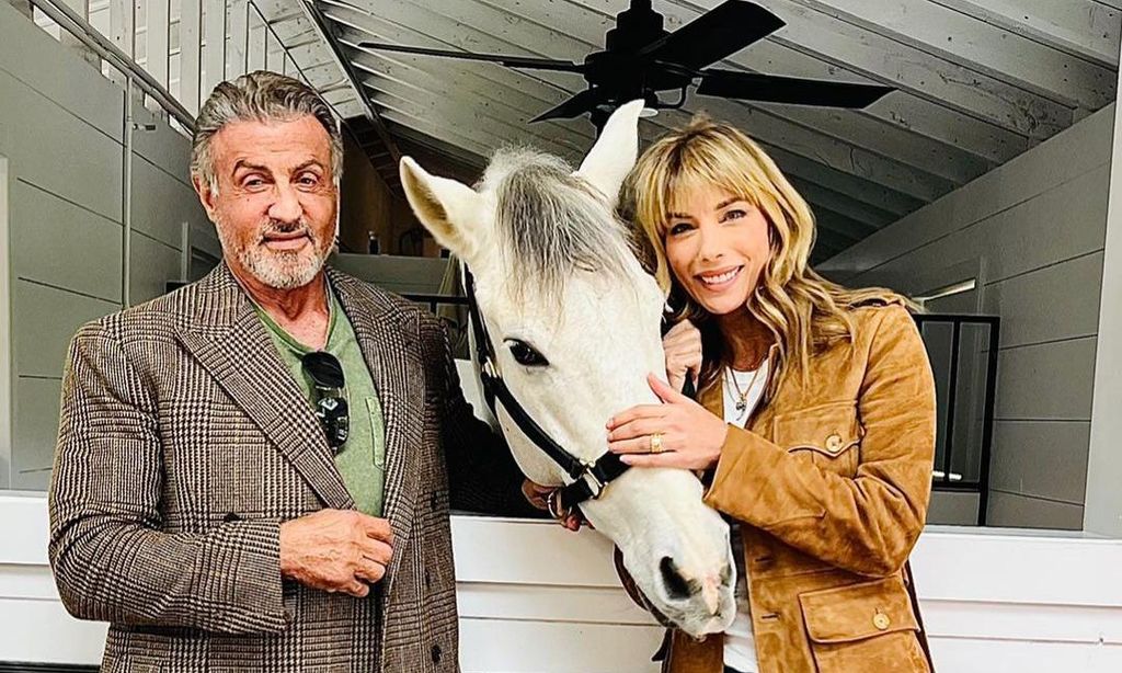 sylvester stallone y su esposa