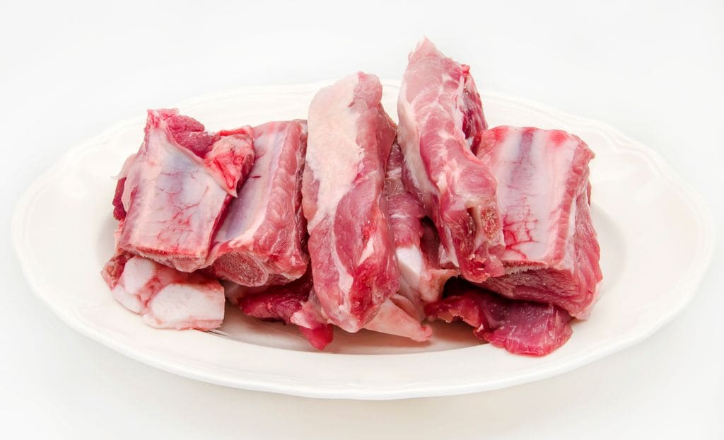 Costillas de cerdo frescas