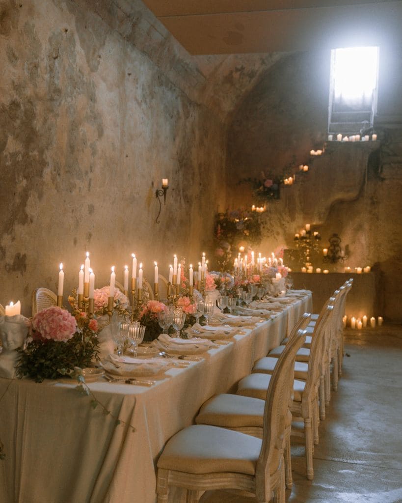 Decoración de mesas de boda en tonos pastel