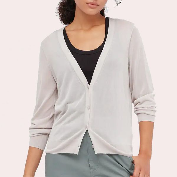 cardigan gris uniqlo