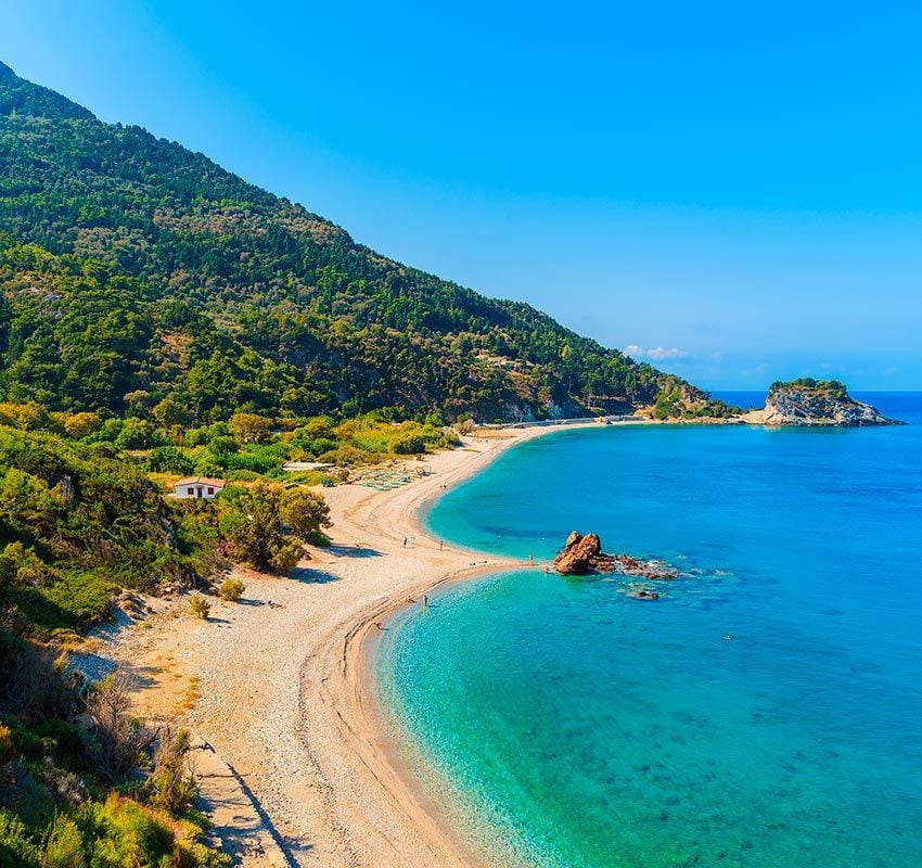 Patmos, playas de la isla griega