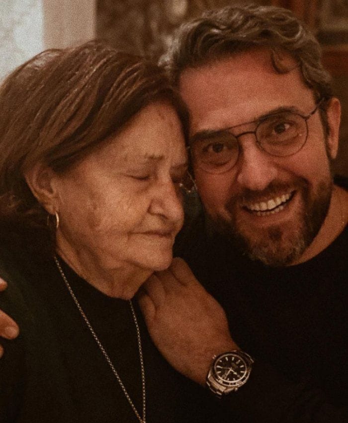 Máximo Huerta y su madre 