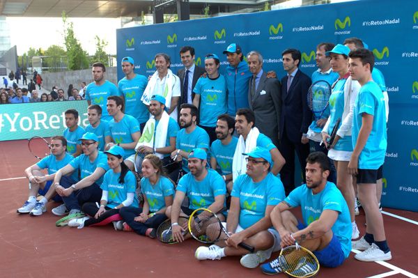 Rafa junto a los participantes de este divertido evento organizado por Telefónica
