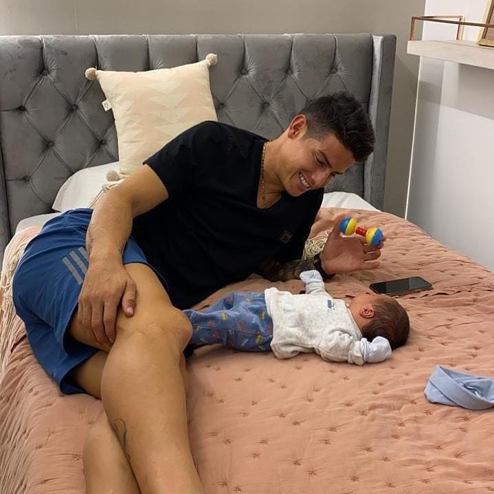 James Rodríguez y su hijo Samuel