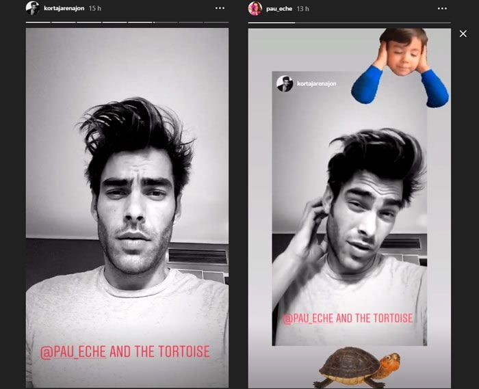 Las 'stories' de Jon Kortajarena y Paula Echevarría