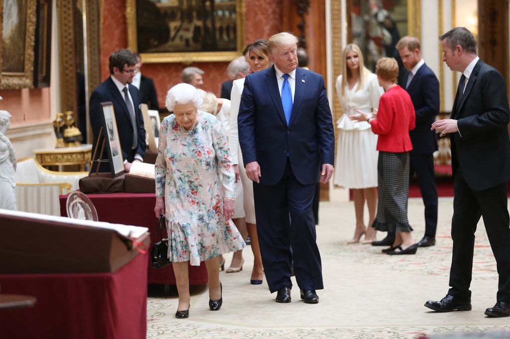 La reina Isabel II con Donald Trump