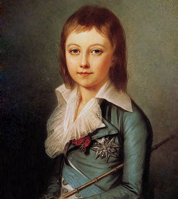 En junio de 1795 el rey Luis XVII muere en prisión a la edad de 10 años, oficialmente de escrófula. Nunca se le realizó autopsia y su cuerpo fue enterrado en una fosa común
