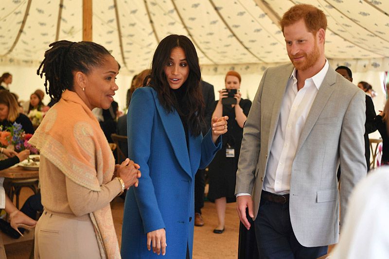 Meghan Markle, príncipe Harry y Doria Ragland