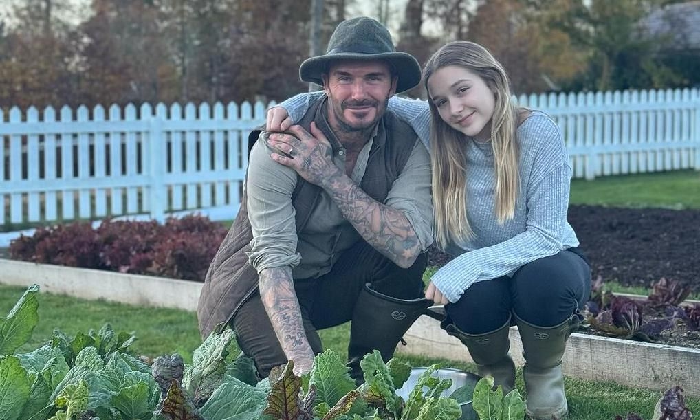 David Beckham y su hija, Harper
