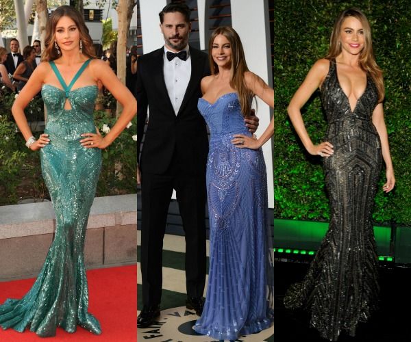 Sofia Vergara con vestido-joya de Zuhir Murad con 'escotazo'.
