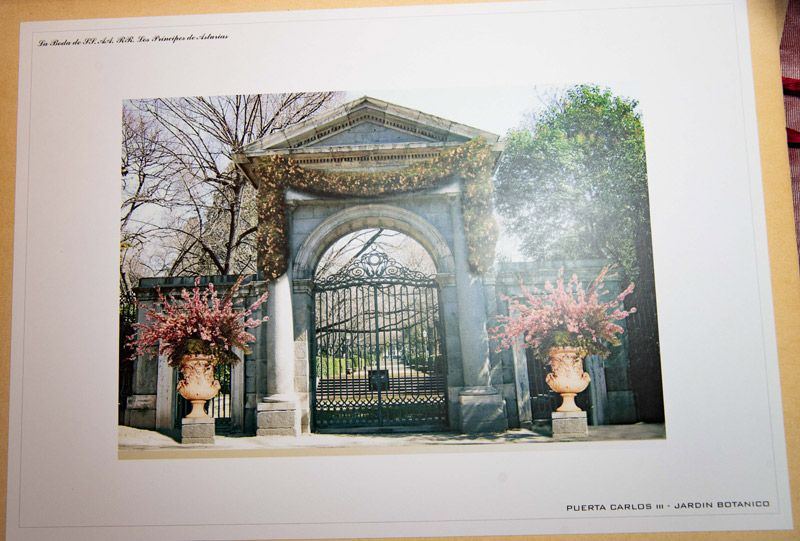 Bocetos de la decoración de la boda de los reyes Felipe y Letizia 