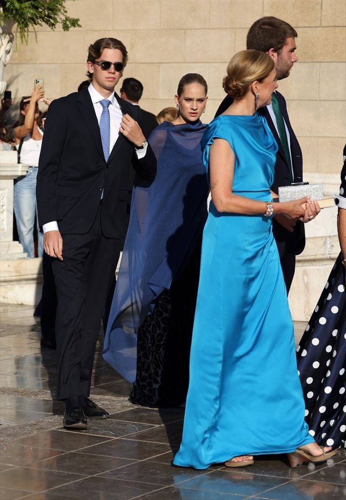 Miguel Urdangarin, Irene Urdagarin and Juan Urdangarin at the wedding of Teodora de Grecia 