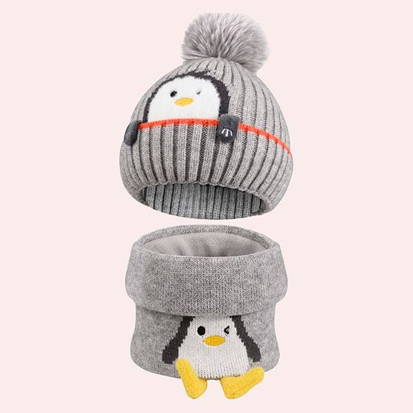 TAGVO Invierno set de bufanda y gorro para niños