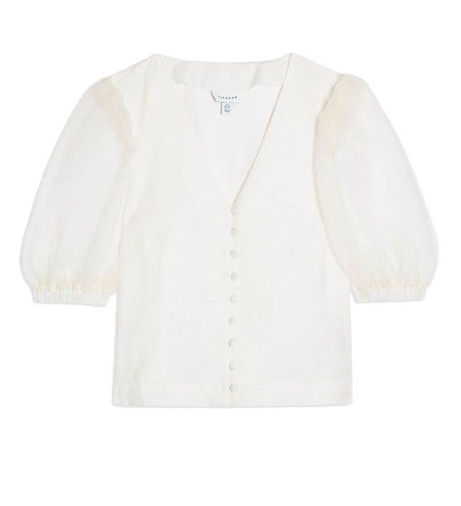 Blusa blanca de Topshop