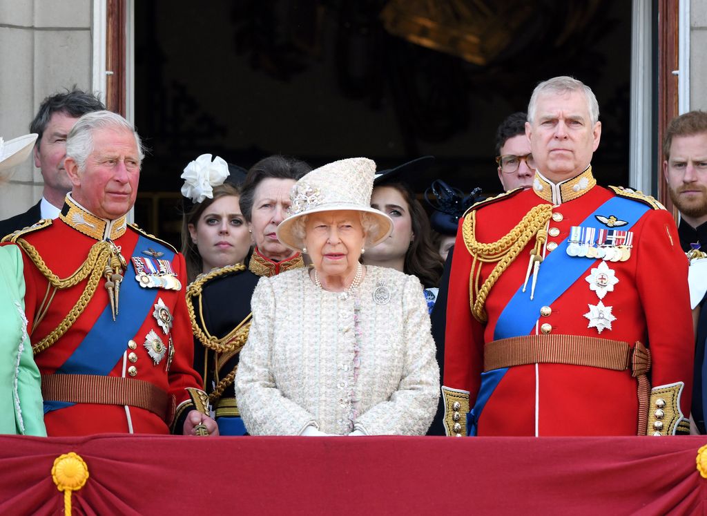 Carlos III e Isabel II en el Trooping The Colour 2019