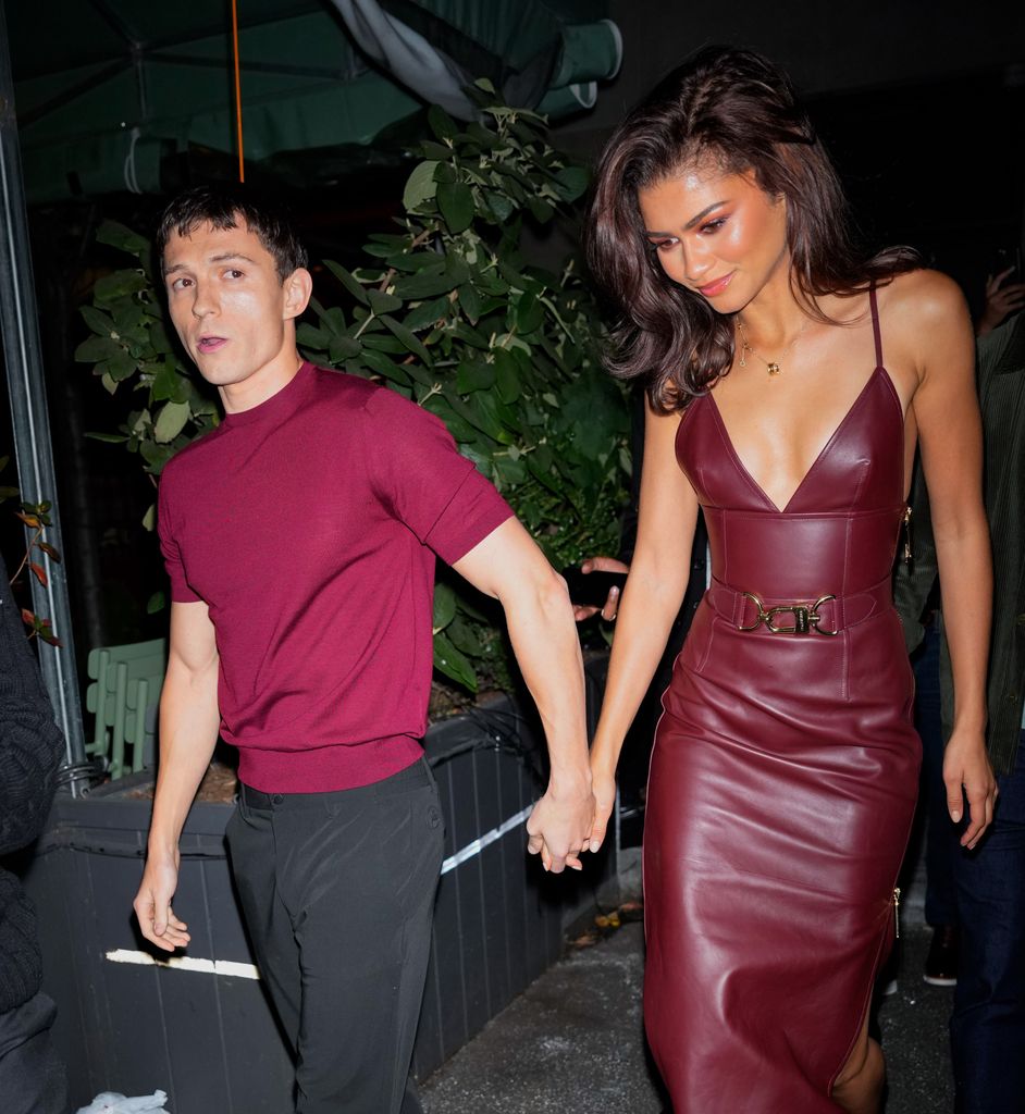 NEW YORK, NY - OCTOBER 24:  Tom Holland and Zendaya are seen on October 24, 2024 in New York City.  (Photo by XNY/Star Max/GC Images)