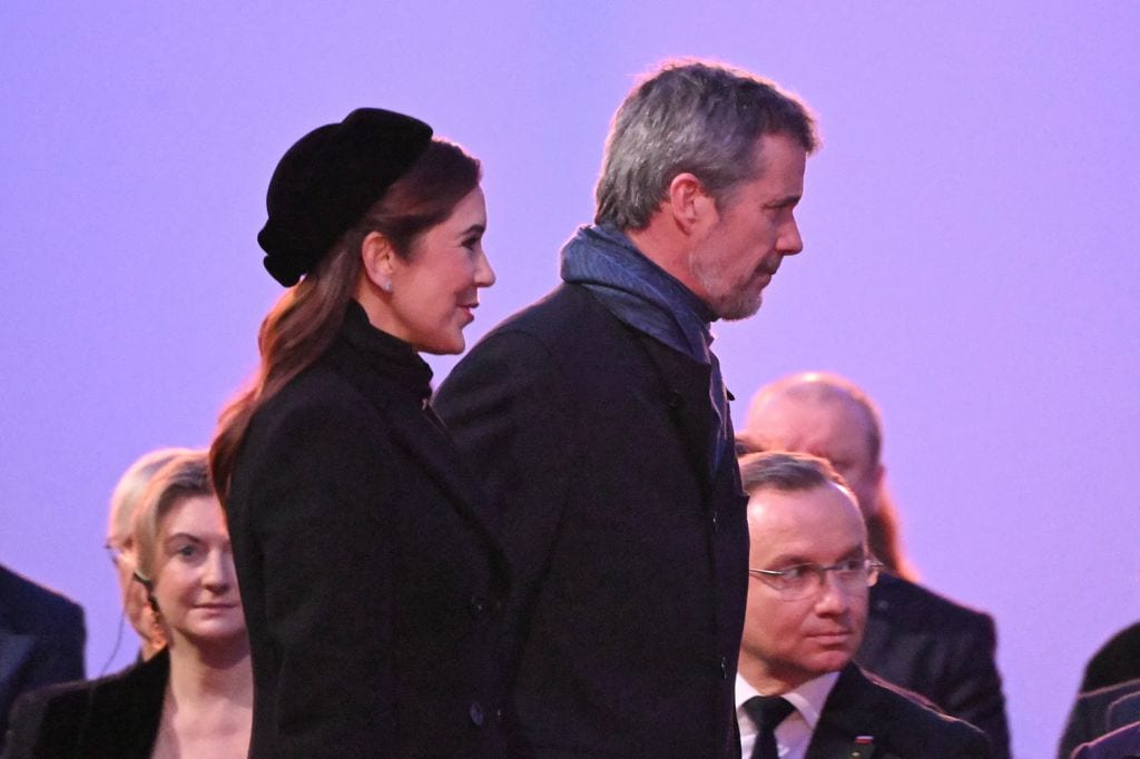 Federico y Mary de Dinamarca en el aniversario de Auschwitz