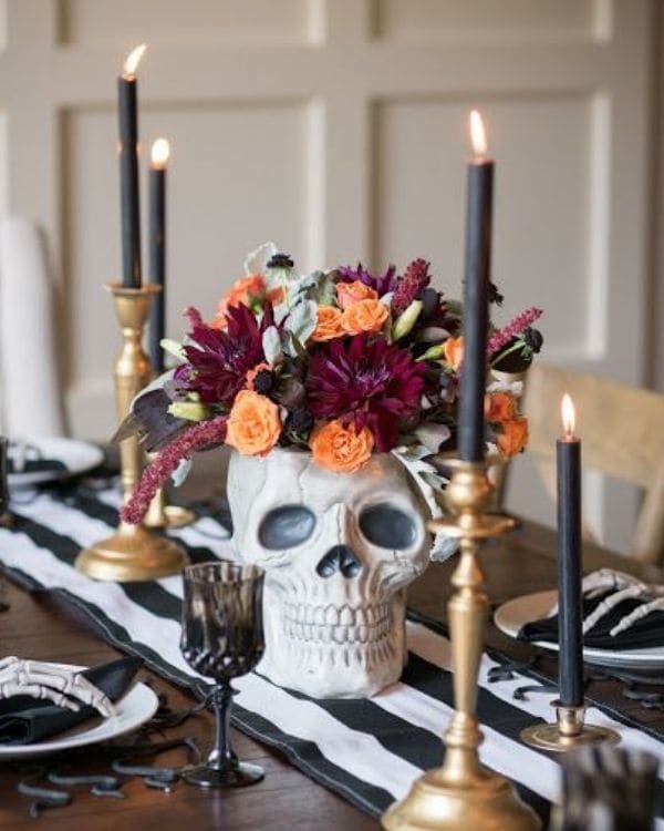 decorar mesa halloween catrina