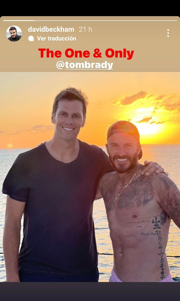 David Beckham y Tom Brady