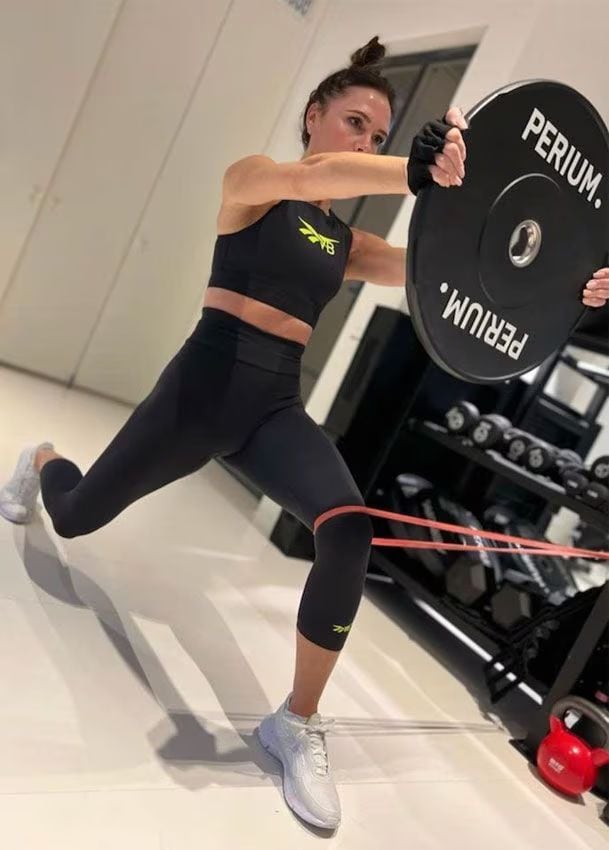 Victoria Beckham en el gimnasio