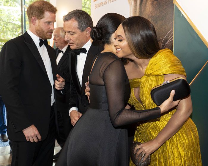 Meghan Markle y el príncipe Harry coinciden con Beyoncé en el estreno de 'El Rey León'