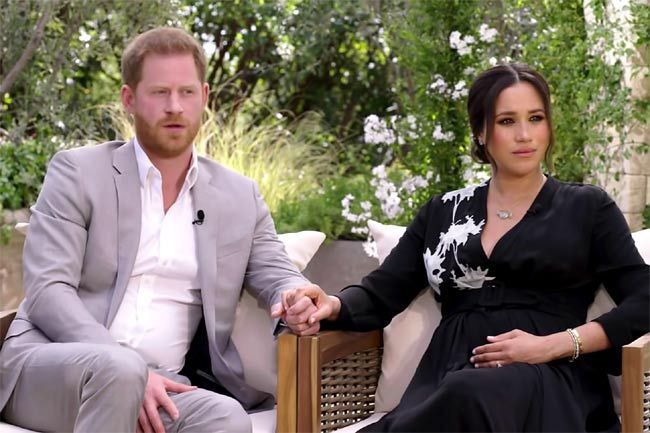 Príncipe Harry y Meghan Markle con Oprah