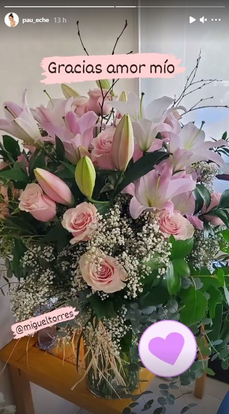 Miguel Torres regala flores a Paula Echevarría tras el nacimiento de su hijo