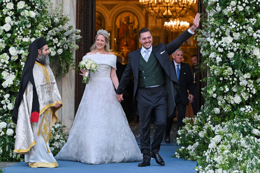 Teodora de Grecia el día de su boda con Matthew Kumar