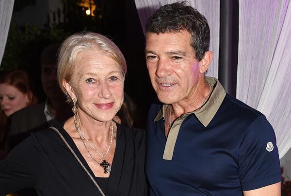 El actor se reencontró con la británica Helen Mirren
