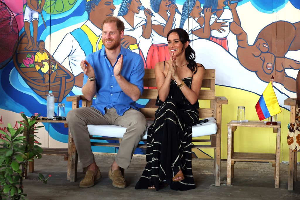 El príncipe Harry con Meghan Markle en Cartagena de Indias