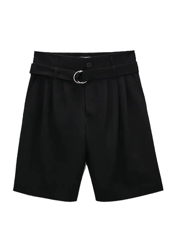 bermudas tiro alto negras zara