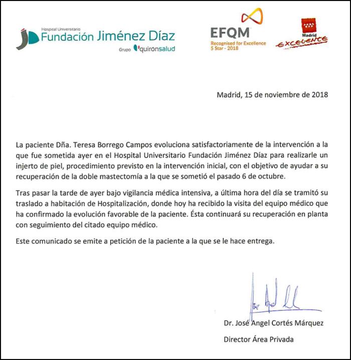 Nuevo parte médico de Terelu Campos
