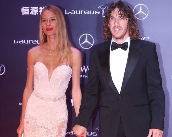 Carles Puyol y Vanesa Lorenzo en la entrega de los Premios Laureus 
