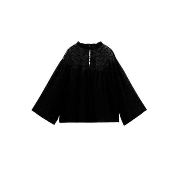 blusa negra zara