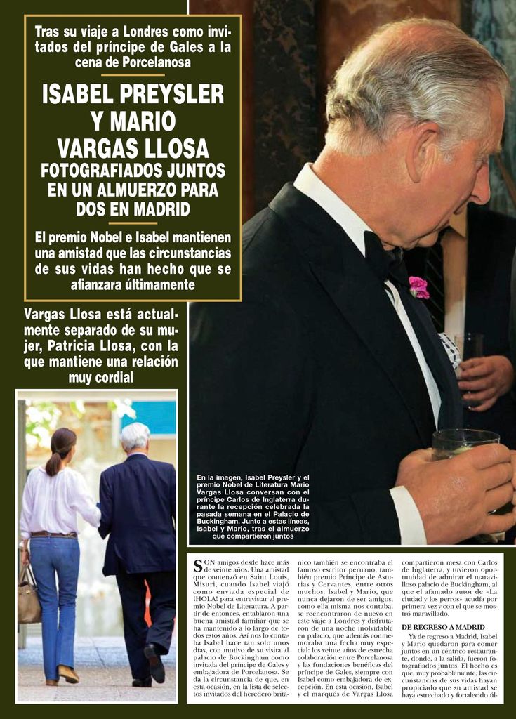 Isabel Preysler y Mario Vargas Llosa HOLA PLUS