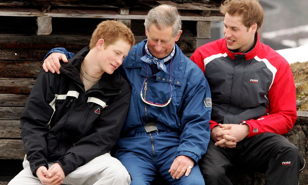 Harry, Charles and William pictured in 2005