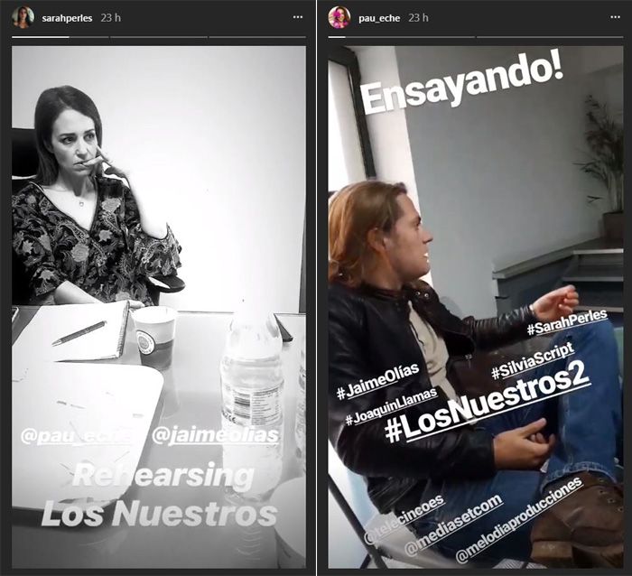 Paula Echevarría en el ensayo de 'Los nuestros'