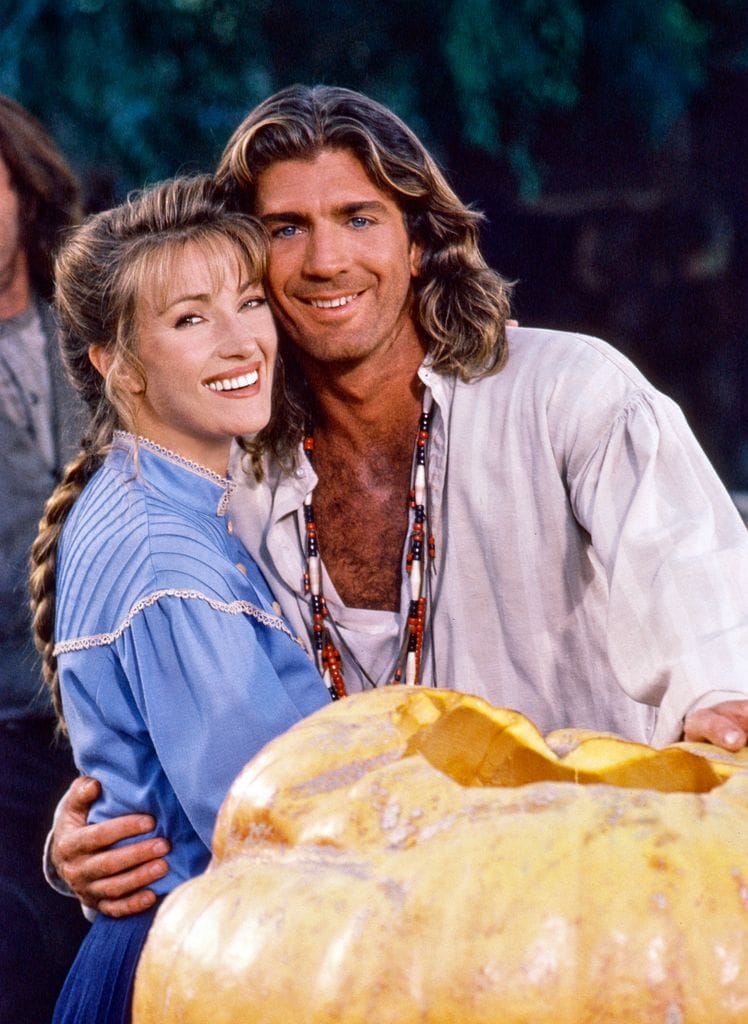 Jane Seymour (como la Doctora Quinn) t Joe Lando (como Byron Sully).