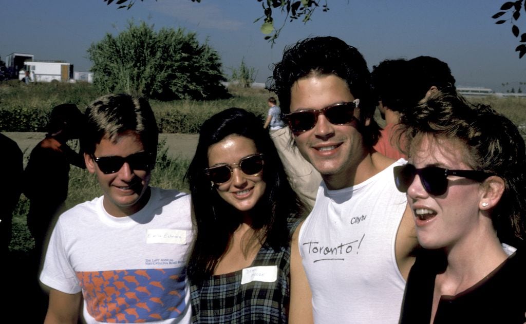 Emilio Estevez, Demi Moore, Rob Lowe y Melissa Gilbert 