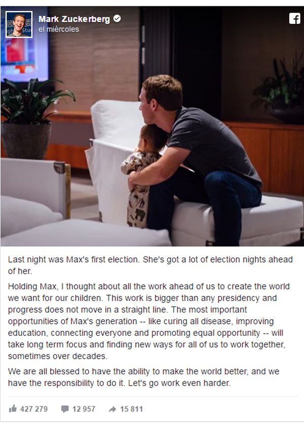 Carta de Mark Zuckerberg a su hija Max