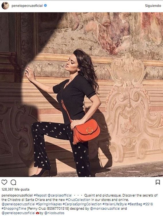 Penélope Cruz para Carpisa en Instagram