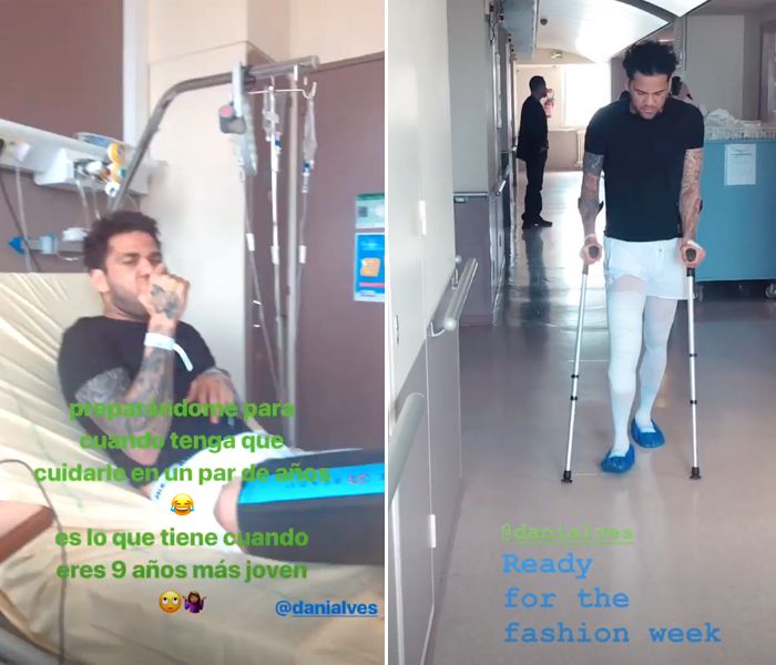 Joana Sanz y Dani Alves, en el hospital… ¡pero con mucho humor!