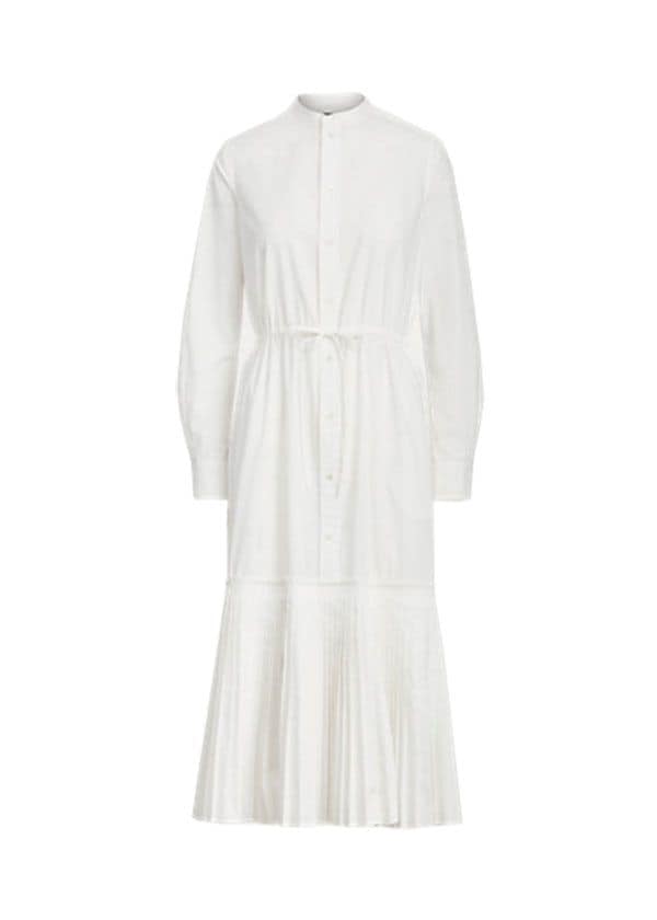 vestido blanco verano camisero ralph lauren