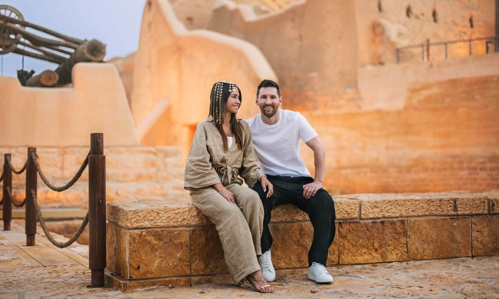 Messi y su familia en Arabia Saudí