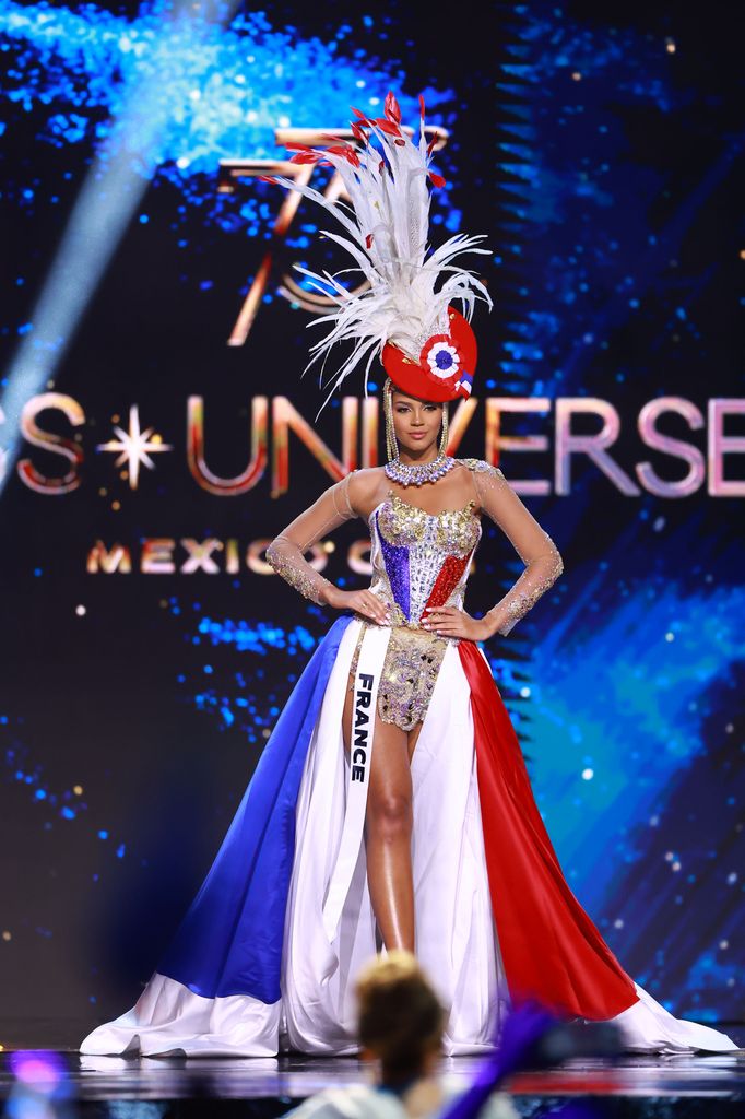 MEXICO CITY, MEXICO - NOVEMBER 14: Miss France Indira Ampiot participates in the The 73rd Miss Universe Competition - Preliminary Competition at Arena Ciudad de Mexico on November 14, 2024 in Mexico City, Mexico. (Photo by Hector Vivas/Getty Images)